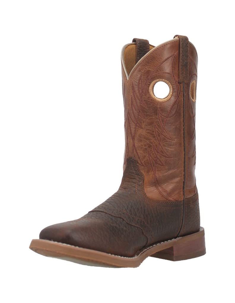 Laredo Men's Ripley Western Boot, Dark Brown/Tan, 11.5