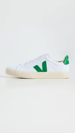 Veja Men's Campo Canvas Sneakers, White/Emeraude, 9.5 Medium US