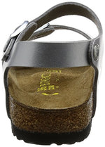 Birkenstock Rio Silver Birko-flor Girls / Womens Sandals (33.0 N)