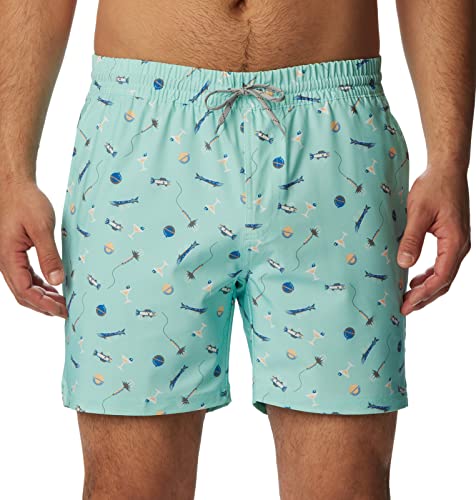 Columbia Men's Super Slack Tide Hybrid Water Short, Gulf Stream Boozy Bobbers, Small