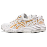 ASICS Women's Upcourt 4 Indoor Sport Shoes, 8.5, White/Champagne