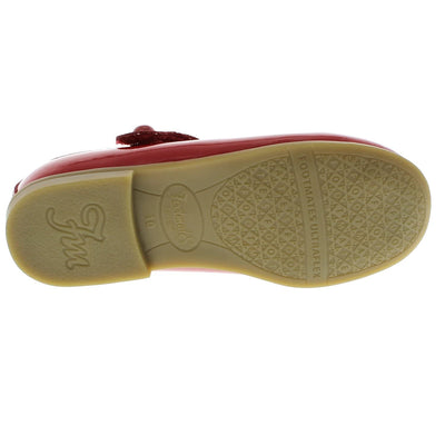 FOOTMATES Girl's Emma Dress Mary Jane Red Patent - 3112/12 Little Kid M/W