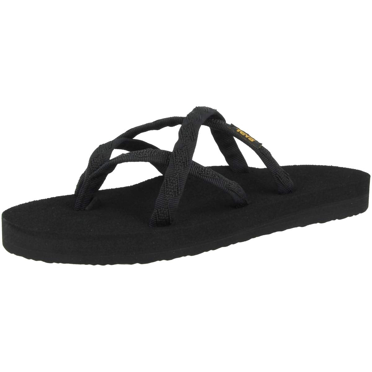 Teva womens Olowahu Sandal, Black on Black, 7 US