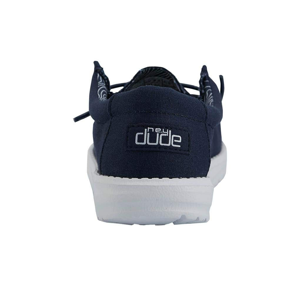 Hey Dude Boy's Wally Youth Stretch Navy Size 11 | Boy’s Shoes | Boy's Lace Up Loafers | Comfortable & Light-Weight