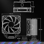 Cooler Master Hyper 212 Black CPU Air Cooler, SickleFlow 120 Edge PWM Fan, Aluminum Top Cover, 4 Copper Heat Pipes, 152mm Tall, AMD Ryzen AM5/AM4, Intel LGA 1851/1700/1200 Brackets