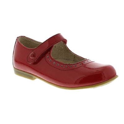 FOOTMATES Girl's Emma Dress Mary Jane Red Patent - 3112/12 Little Kid M/W