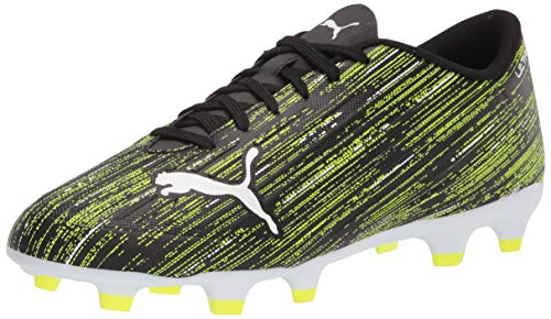 Puma Men's Ultra 4.2 FG/AG Soccer Shoe, Black White-Yellow Alert, 10.5