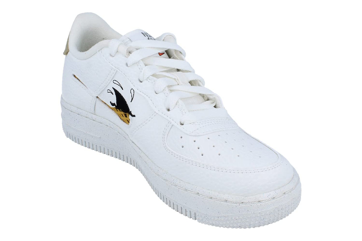Nike Air Force 1 LV8 NN GS Trainers DQ7690 Sneakers Shoes (UK 5 US 5.5Y EU 38, sail Sanded Gold Black 100)