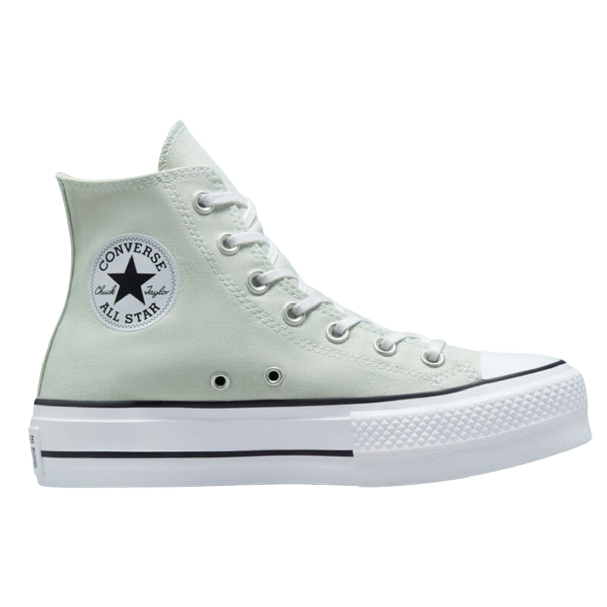 Converse Unisex Chuck Taylor All Star High Top Platform Sneaker - Light Silver/Black/White 8.5 Women/6.5 Men