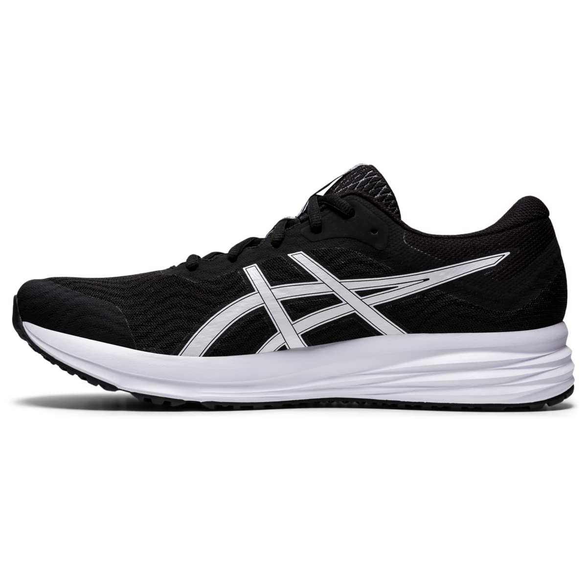 ASICS Men's Patriot 12 Running Shoes, 14, Black/Black