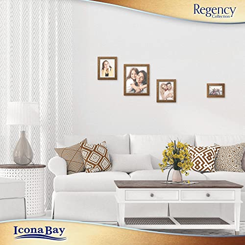 Icona Bay 5x7 Picture Frames (Copper Brown, 3 Pack), French Baroque Style Photo Frames 5 x 7, Wall Mount or Table Top, Regency Collection