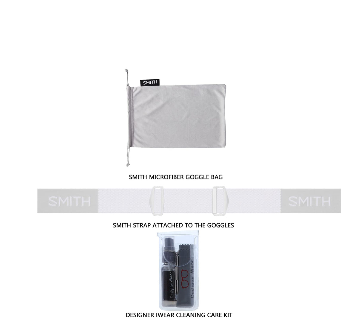 SMITH DRIFT White/Blue Sensor Mirror Women's medium fit Goggles For Men For Women + BUNDLE with Designer iWear Eyewear Kit