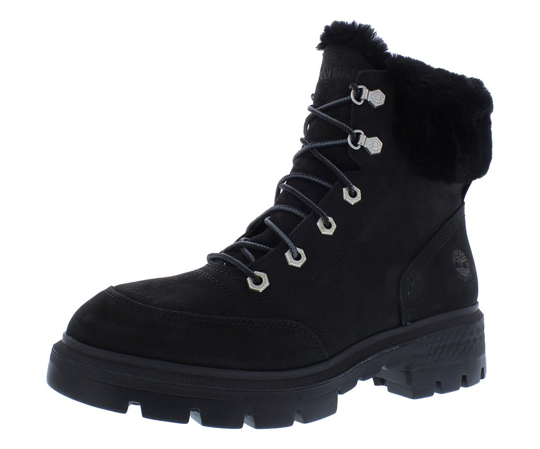 Timberland Women's Cortina Valley Winter Hiker WP Boot, Black Nubuck, 6.5 Medium