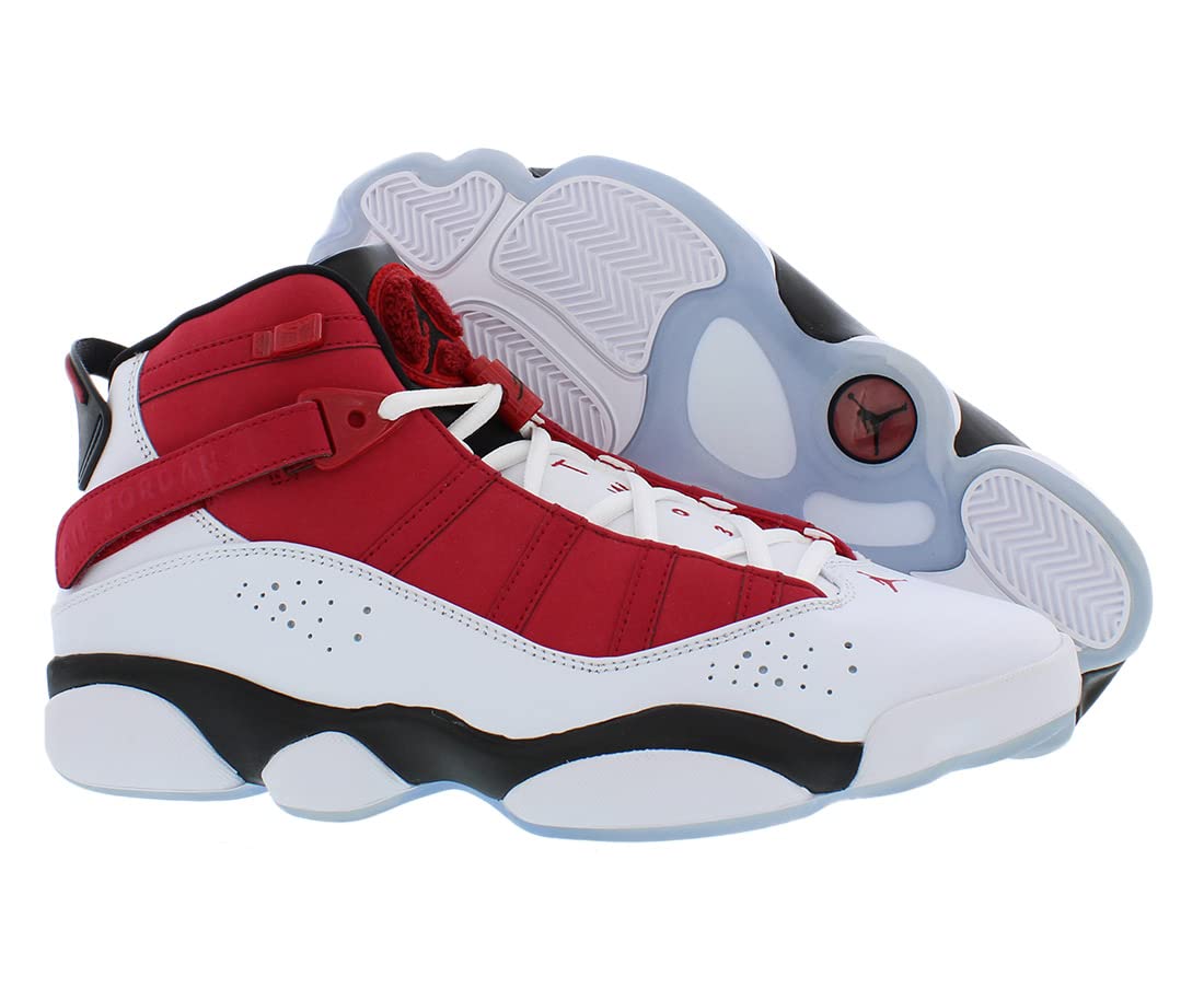 Jordan Mens 6 Rings 322992 106 Carmine - Size 10