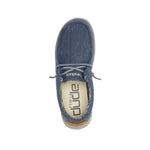 Hey Dude Boy's Wally Youth Blue Size 1 | Boy’s Shoes | Boy's Lace Up Loafers | Comfortable & Light-Weight