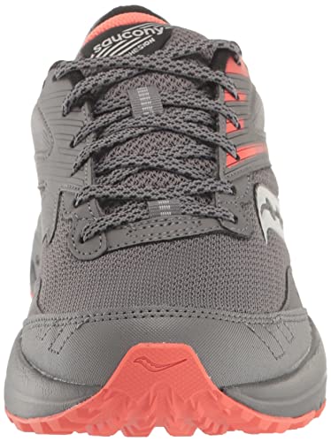 Saucony Women's Cohesion TR15 Trail Running Shoe, Charcoal/Coral, 7.5
