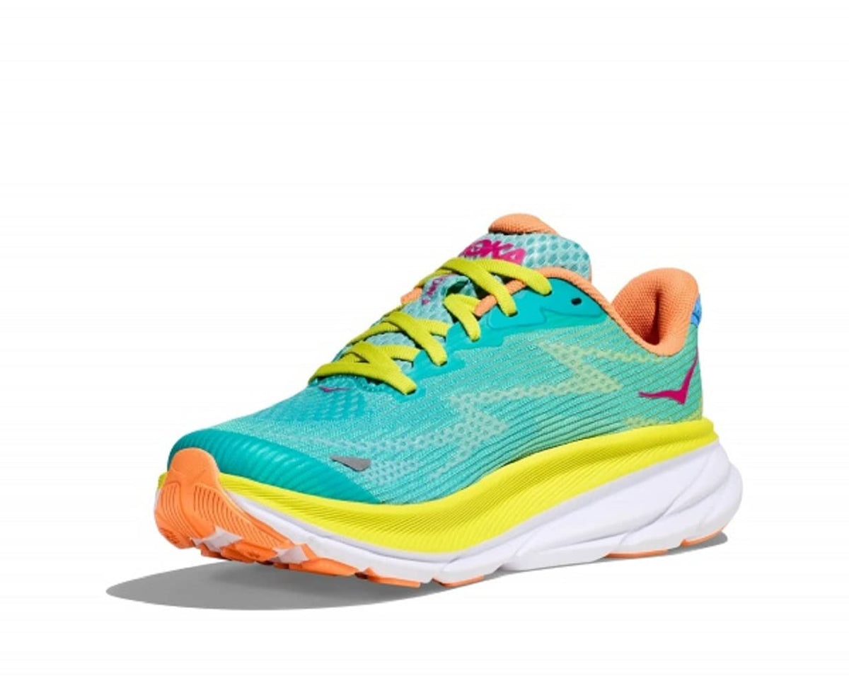 Hoka Clifton 9 (Big Kid) Sneaker, Cyclamen/Sweet Lilac, 5 US Unisex