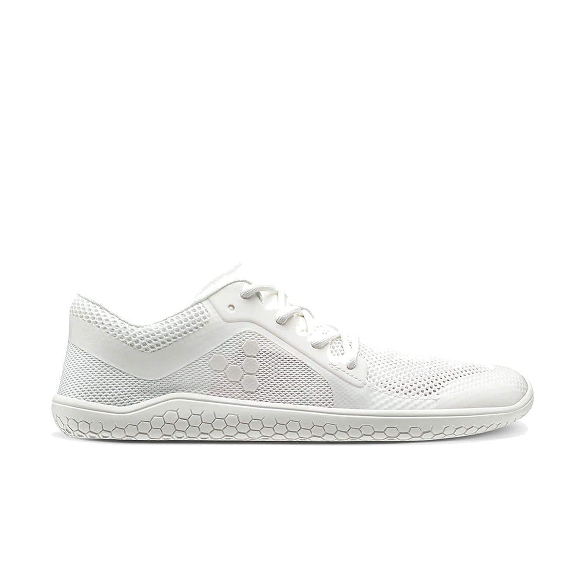 Vivobarefoot Primus Lite, Mens Vegan Light Movement Breathable Shoe with Barefoot Sole White