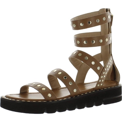 Stuart Weitzman Gala Lift Studs Sandal Tan 5 M