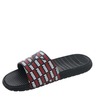 PUMA Cool Cat Echo Slide Mens Sandal 8 DM US BlackWhiteHigh Risk Red