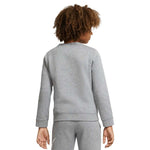 Nike Boy's Sportswear Club + HBR Crew 2 Tee (Little Kids/Big Kids) Carbon Heather LG (14-16 Big Kid)