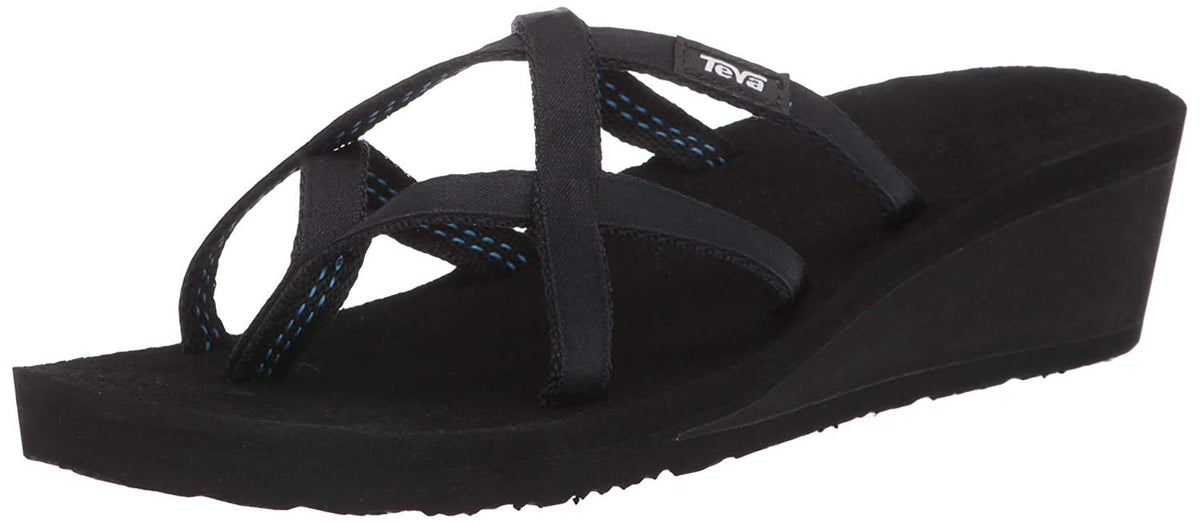 Teva Women's Mush Mandalyn Wedge Ola 2 Sandal - Black - 8