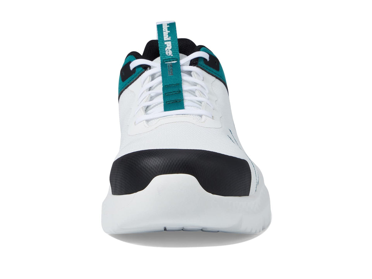 Timberland PRO® Setra Composite Safety Toe Shoes for Men – Cement Construction – Round Toe Silhouette White/Emerald 11 D - Medium