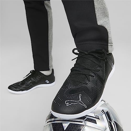 PUMA Mens Future Play Indoor Trainer Soccer Shoes, PUMA Mens black-PUMA Mens white, 9
