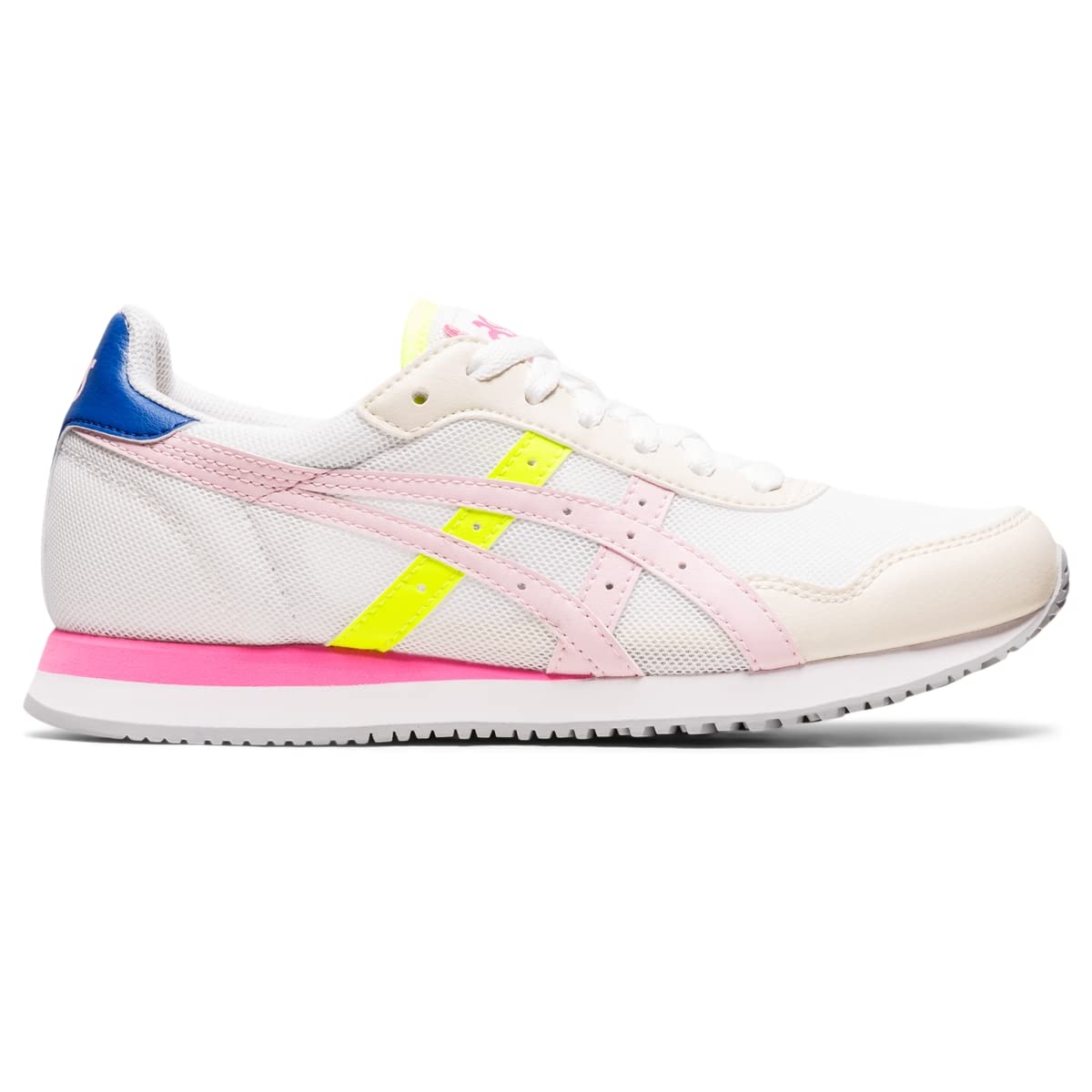 ASICS Women's TIGER RUNNER Sportstyle Shoes, 5.5, WHITE/COTTON CANDY