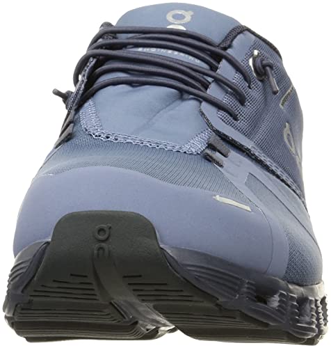 On Men's Cloud 5 Waterproof Sneakers, Metal/Navy, Blue, 7 Medium US
