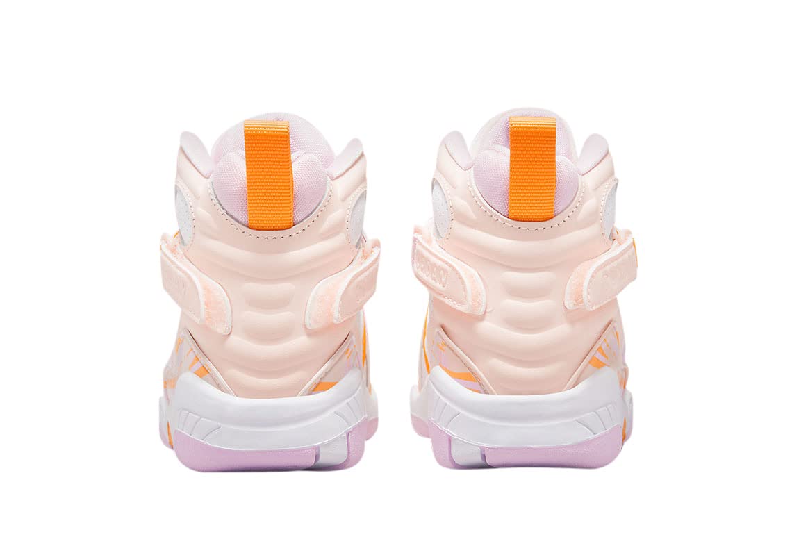 Jordan 8 Retro (Little Kid) Orange Pearl/Light Arctic Pink/White/University 1 Little Kid M