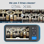 Pipe Sewer Inspection Camera, Dual Lens 1080P Industrial Endoscope, 4.5â€ Screen Waterproof Borescope Snake Camera with 6 LED, 16.4FT Semi-Rigid Cable Endoscope, 2500mAh Battery, 32GB TF Card