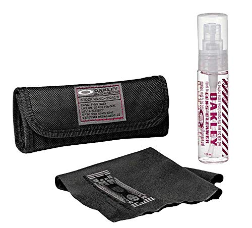 Oakley Flight Deck XM Snow Goggle (Matte Black Frame/Prizm Rose Lens) with Lens Cleaning Kit