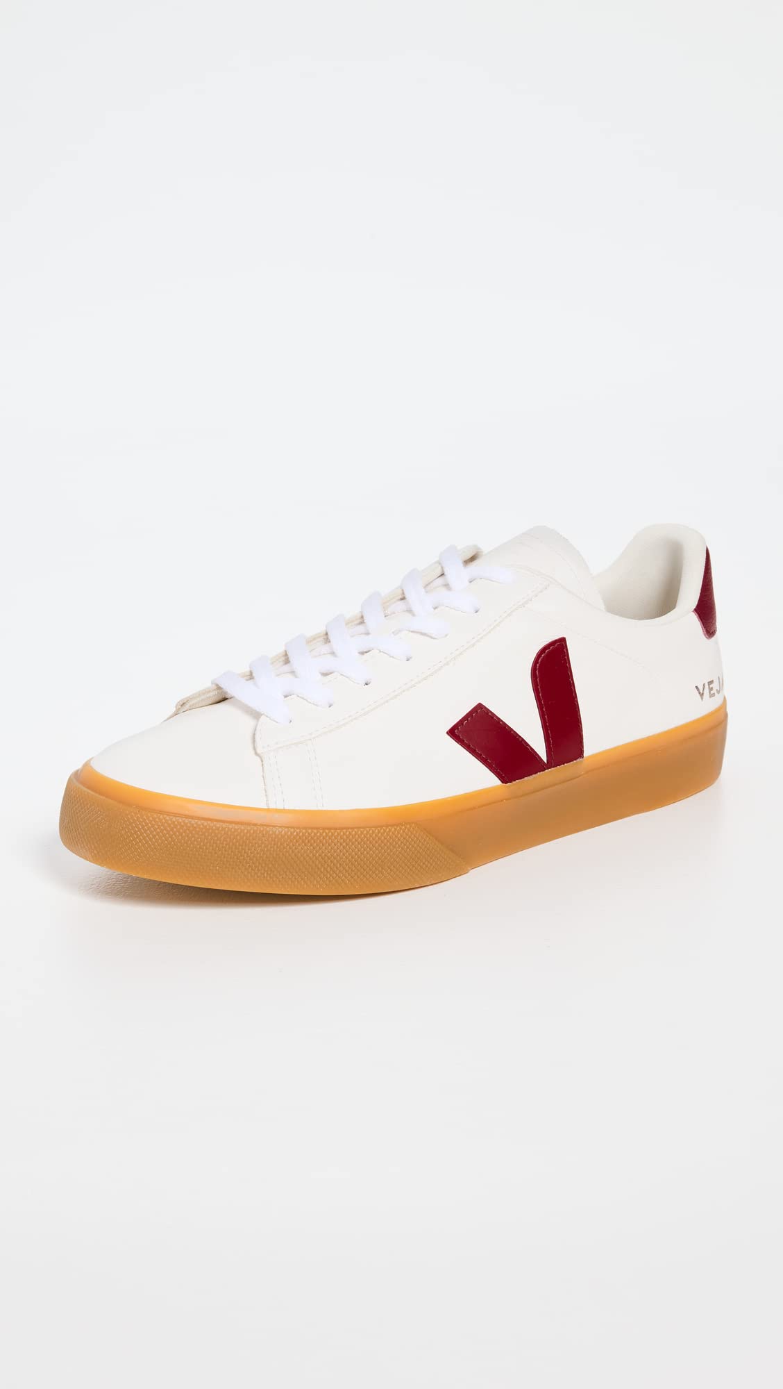 Veja Men's Campo Sneakers, Extra White/Marsala/Natural, 8 Medium US