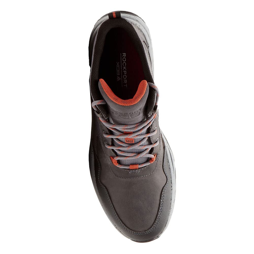 Rockport Men's XCS Pathway Waterproof MidBoot Hiking Boot, Steel Grey Leather/Suede/Ripstop, 11.5 Wide