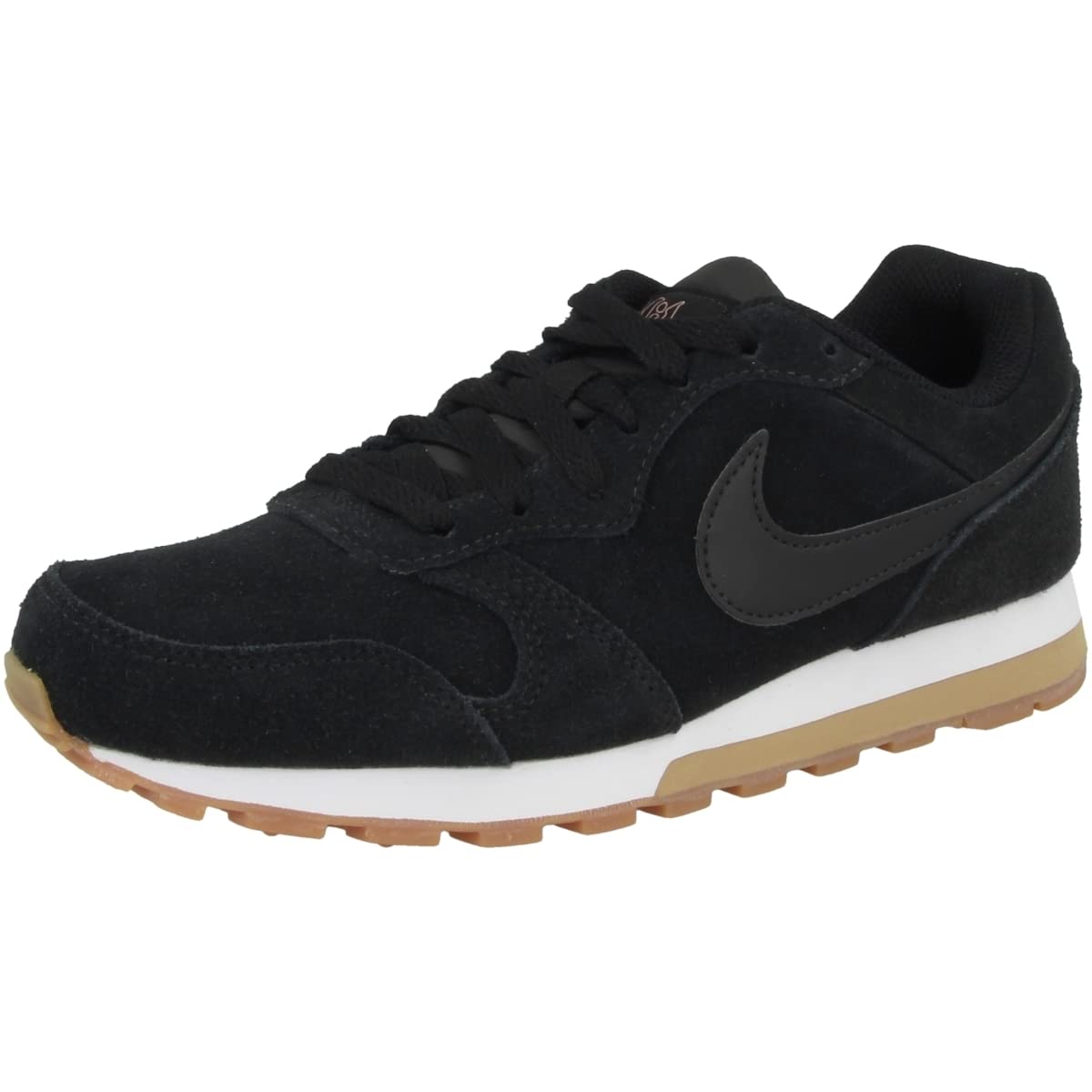 Nike Women's Mid Runner 2 SE Black/Black/Rose Gold/Gum Light Brown 7 B US