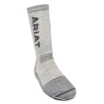 ARIAT Unisex Heavyweight Performance Merino Blend Mid Calf Socks, Grey, X-Large
