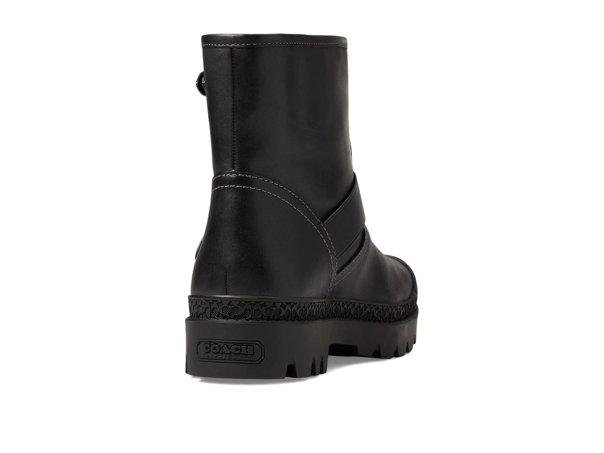 Coach Trooper Moto Boot Black 6.5 B (M)