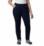 Columbia Women's Anytime Casual Pull On Pant, Dark Nocturnal, 1X Plus