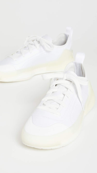 adidas by Stella McCartney Women's ASMC Treino Sneakers, Ftwwht/Ftwwht/Ftwwht, White, Off White, 7 Medium US