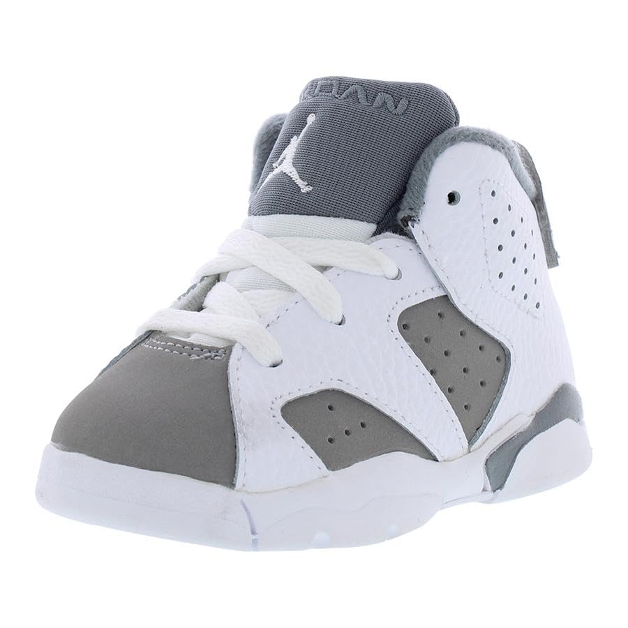 Jordan Baby Boy's 6 Retro (Infant/Toddler) White/Medium Grey/Cool Grey 6 Toddler M