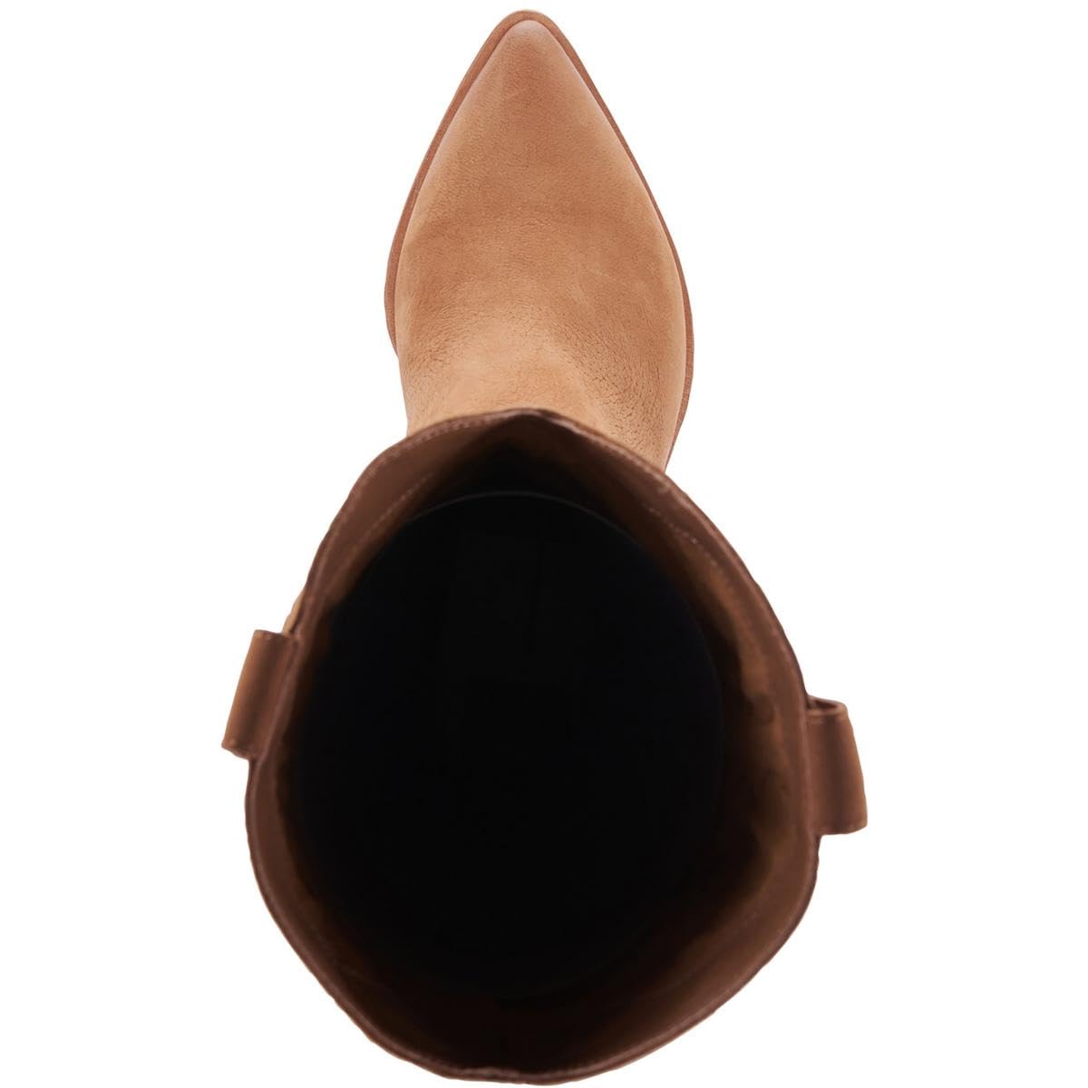 Dolce Vita Womens Shiren Leather Tall Cowboy, Western Boots Tan 8.5 Medium (B,M)