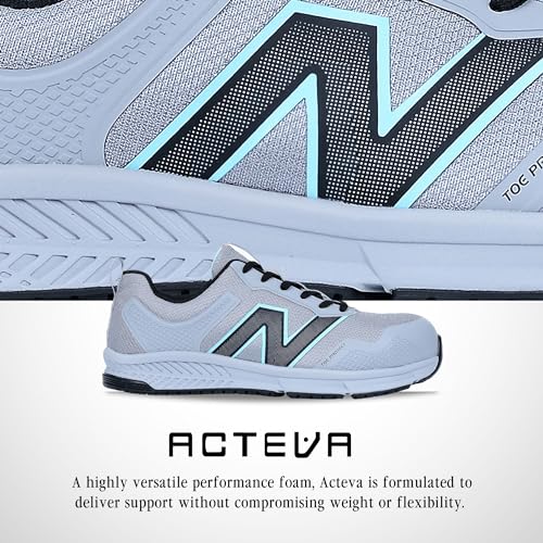 New Balance Women's Aluminum Toe Evolve Industrial Shoe, Grey/Beach, 10.5