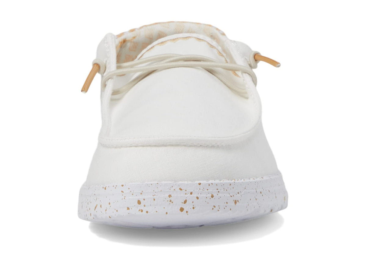 Hey Dude Wendy Chambray Woven (Little Kid/Big Kid) White Sand 3 Little Kid M