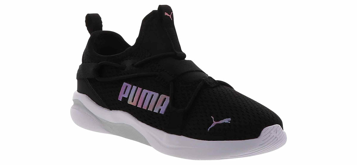 PUMA Softride Rift Slip-On Prismatic (Toddler) Black Silver 5 Toddler M