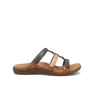 Taos Prize 4 Women's Walking Sandal - Stylish and Adjustable Three Strap Open Back Slide On Walking Sandal with Premium Arch Support and Cushioning for All Day Comfort Steel Multi 11 M US