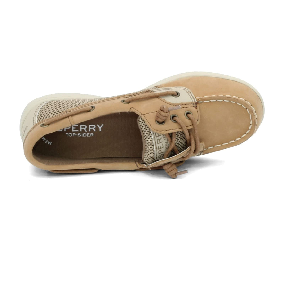 Sperry girls Shoresider 3 Eye Boat Shoe, Linen/Oat, 5.5 Big Kid US