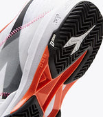 Diadora Trofeo W All Ground Pickleball Tennis Shoes (White/Black/Vermillion) (10.5)