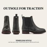 Frye Melissa Double Sole Chelsea Boots for Women - Rugged and Comfortable Leather Lined Slip On Classics with Leather Outsole and Antique Metal Hardware, Black - 11 M