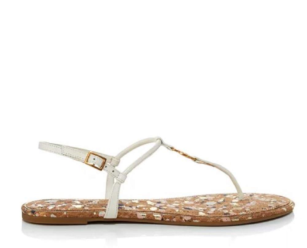 Tory Burch Women's Emmy Flat Sandals (New Ivory, numeric_8)